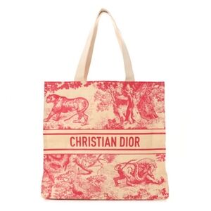 NEW AUTHENTIC CHRISTIAN DIOR DIORIVIERA PINK STRAW TOTE *GWP* VIP* RARE